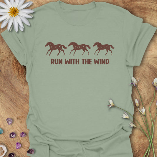 Run With The Wind T-Shirt Sage