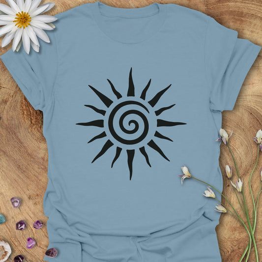 Sun Spiral T-shirt Stone Blue