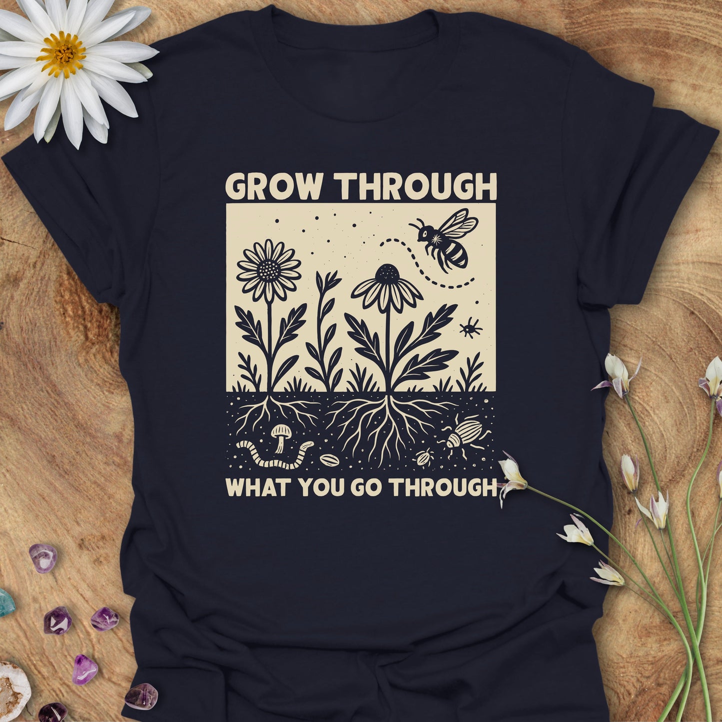 Grow Through Nature T-Shirt Navy