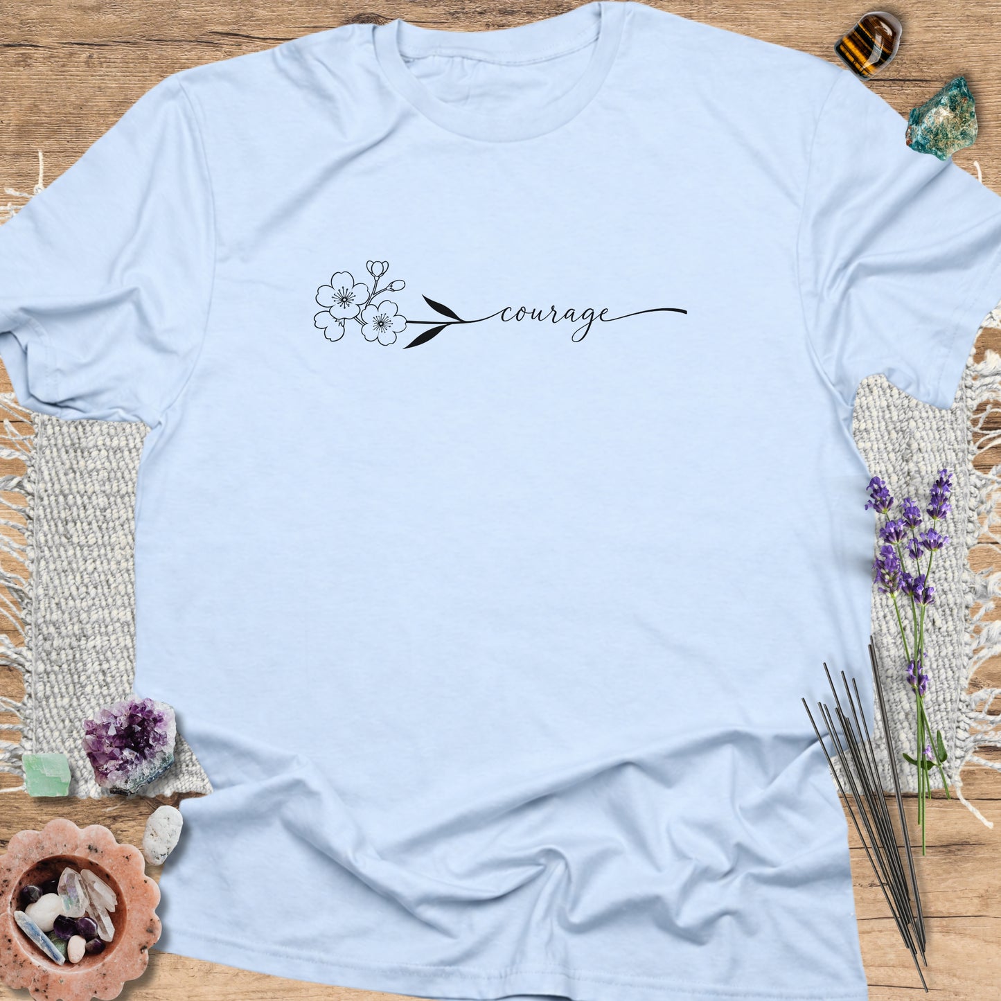 Courage Floral Light Blue