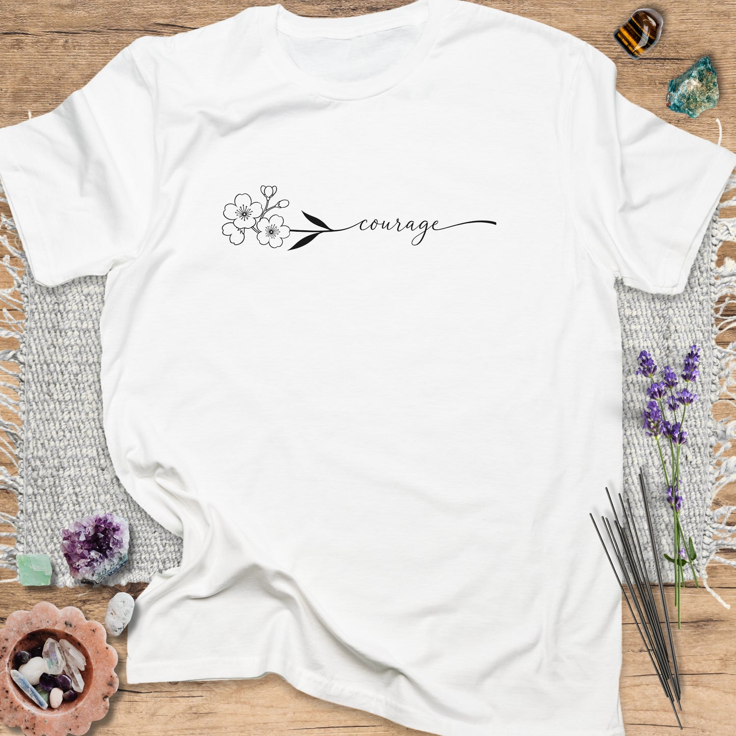 Courage Floral White