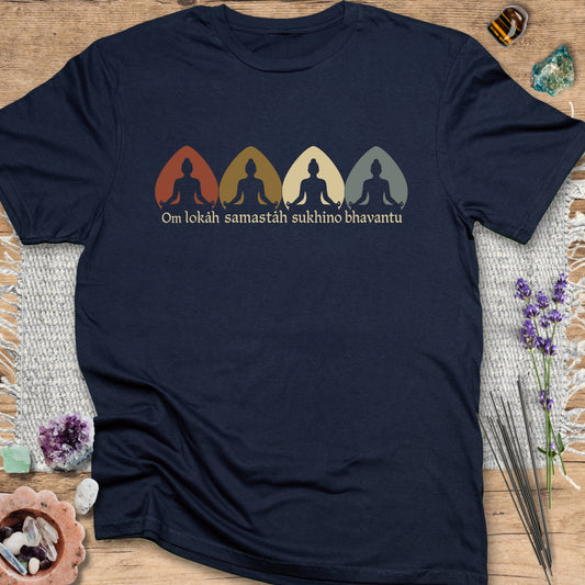 Om Lokah Samastah Sukhino Bhavantu Sanskrit T-Shirt