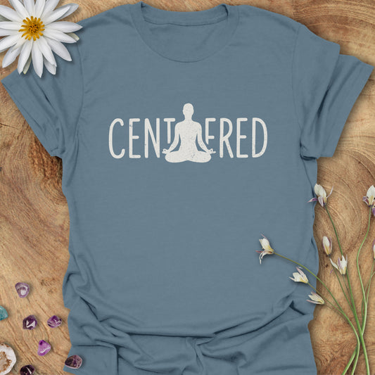 Centered Mindfulness T-Shirt Indigo Blue