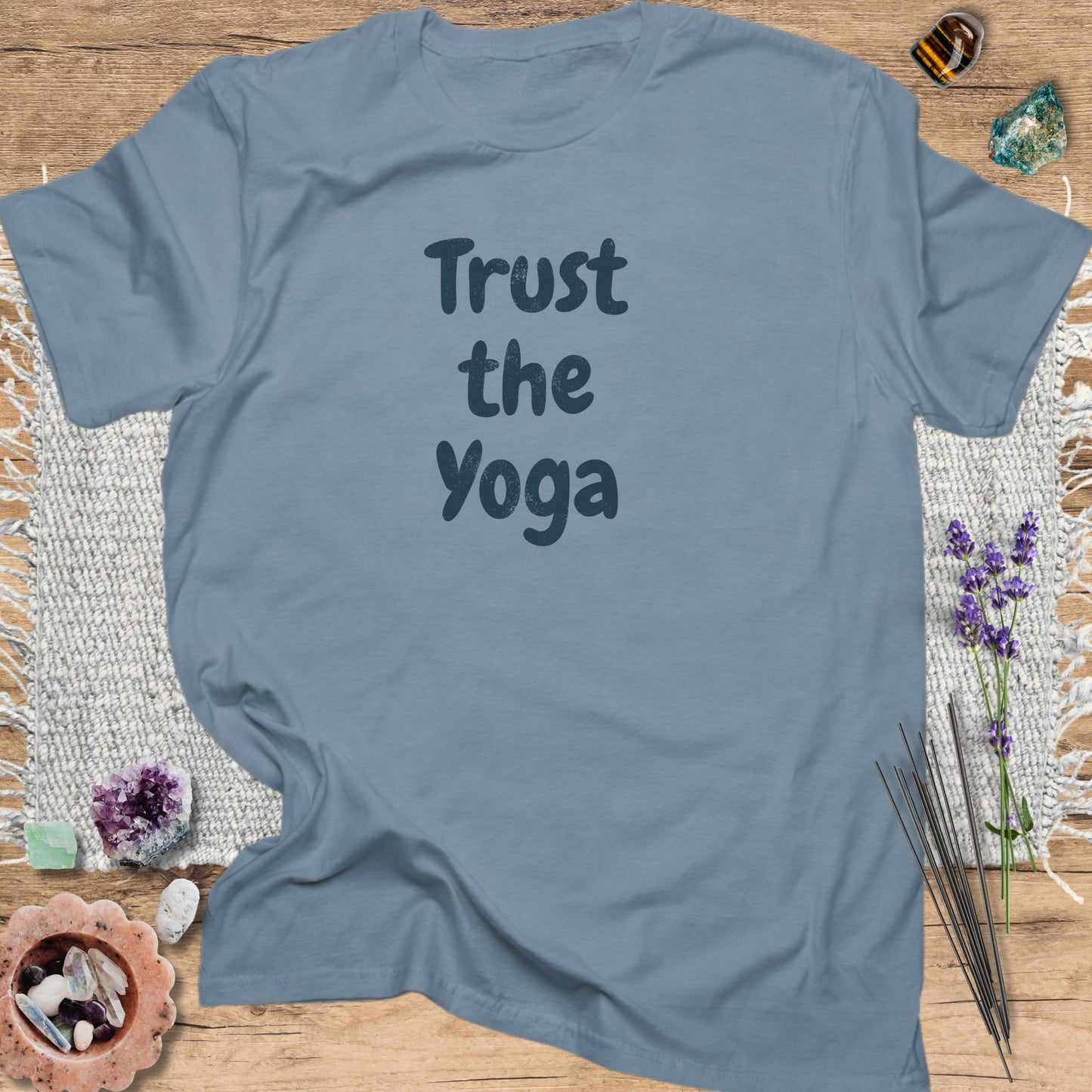 Trust the Yoga T‑Shirt Stone Blue