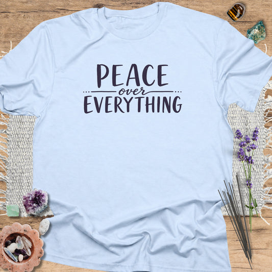 Peace Over Everything T-Shirt Light Blue