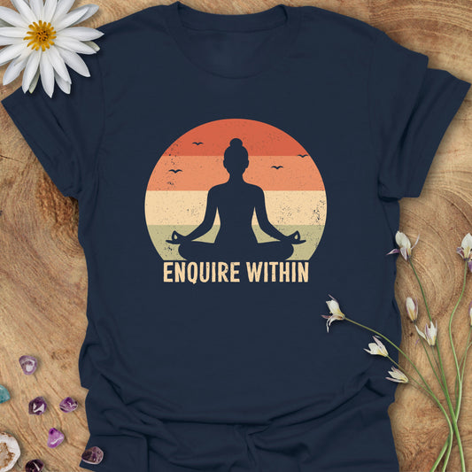 Enquire Within T-Shirt Navy