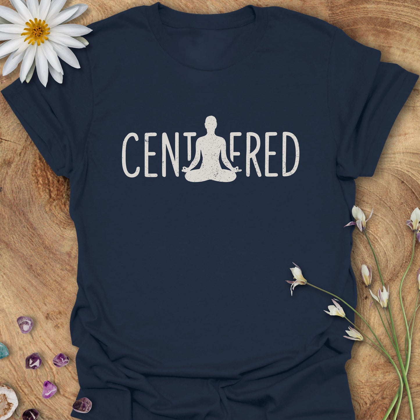 Centered Mindfulness T-Shirt Navy