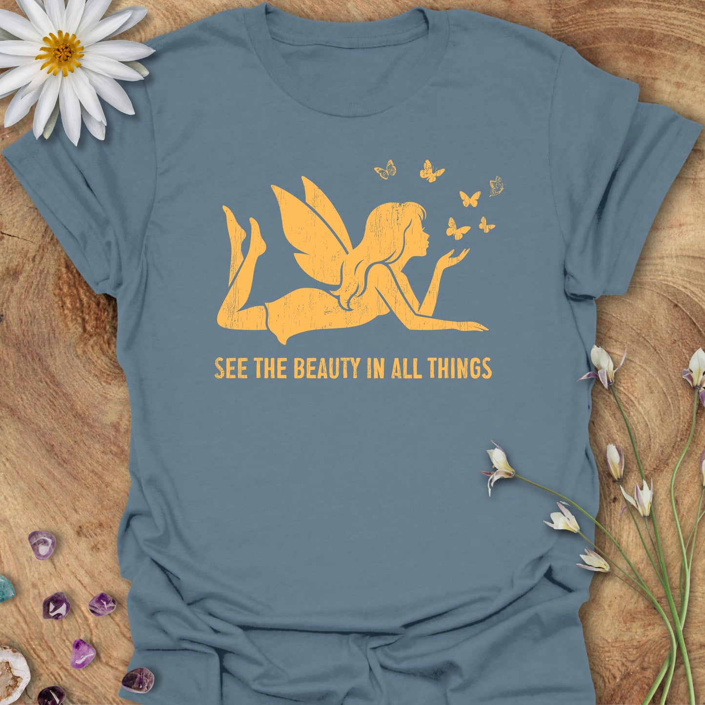 See the Beauty in All Things T-Shirt Indigo Blue