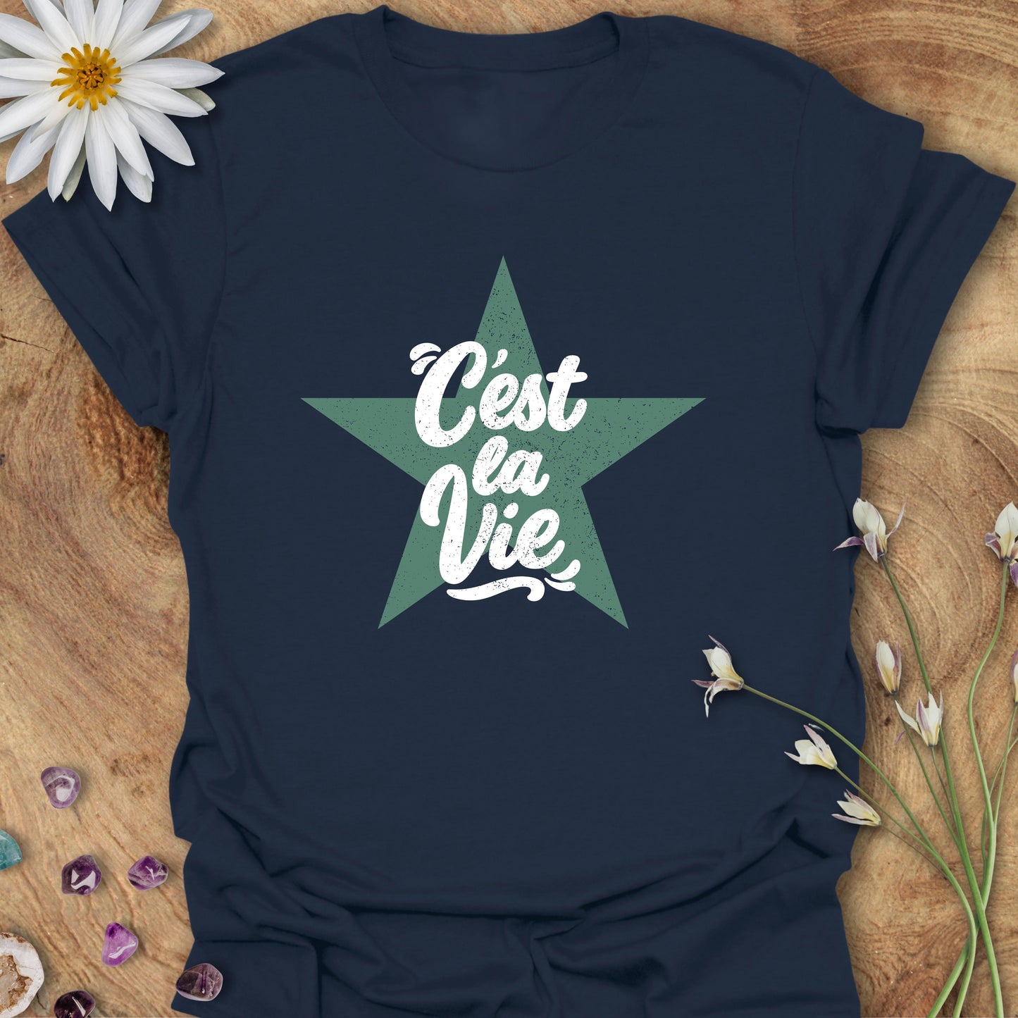 C'est La Vie T-Shirt Navy