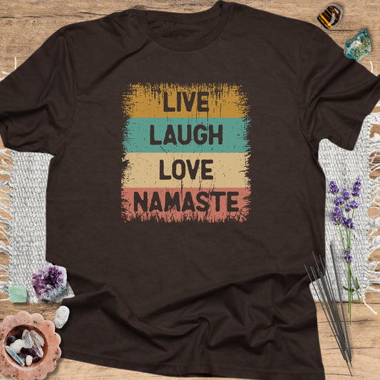 Live Laugh Love Namaste T-Shirt